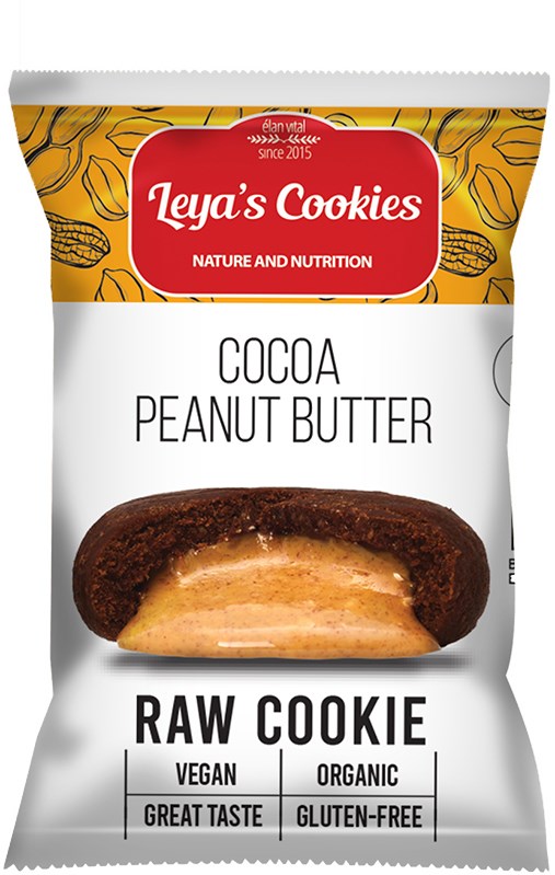 Leya's Cookies Raakakeksi, maapähkinävoi 25 g